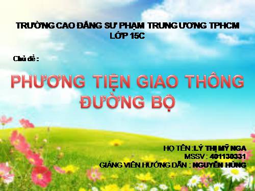 Các phương tiện giao thông đường bộ