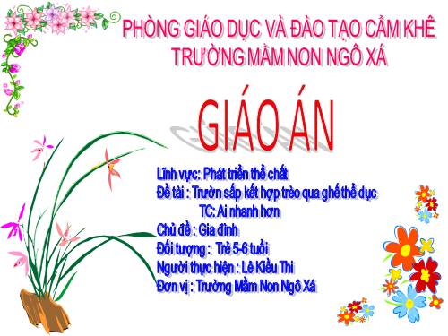 giáo án pttc trườn sấp