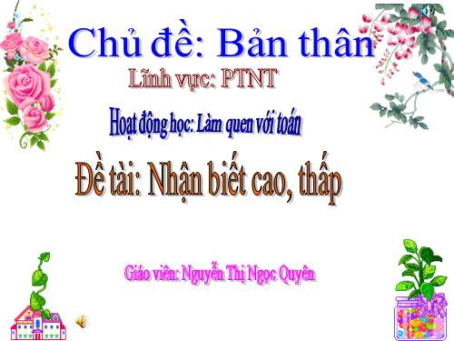 nhận biết cao, thấp