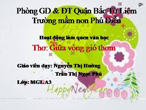 thơ giữa vòng gió thơm