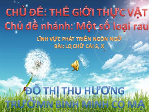 Giáo án chữ cái s-x