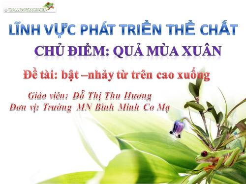 giáo án thể dục bật nhảy từ trên cao xuống