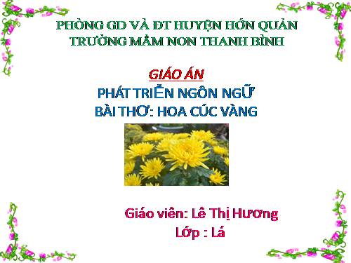 giao an hoa cúc vàng lớp lá