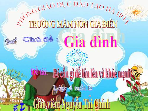 bé cần gì để lớn lên và khỏe mạnh