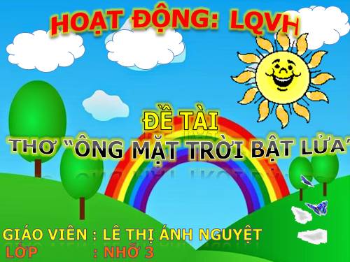 Thơ Ông mặt trời bật lửa