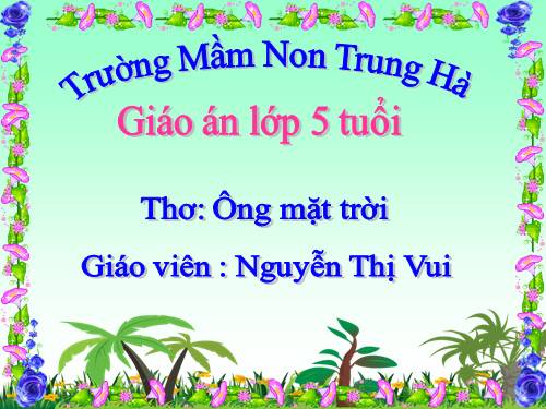 tho ông mặt trời