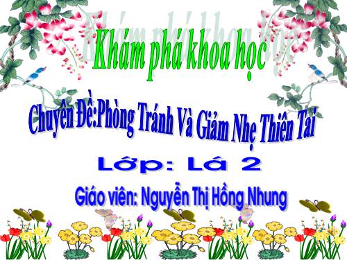 CHUYÊN ĐỀ ỨNG PHÓ GIẢM NHẸ THIÊN TAI