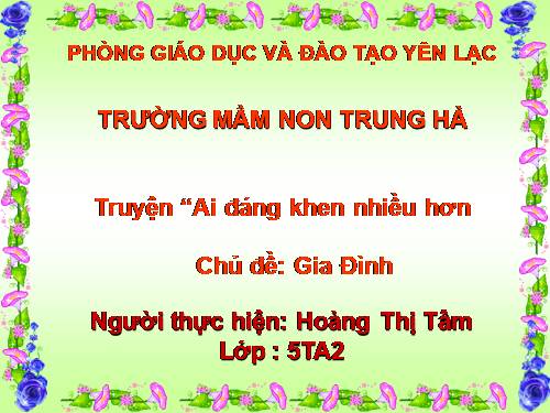 TRUYỆN AI ĐÁNG KHEN NHIỀU HƠN