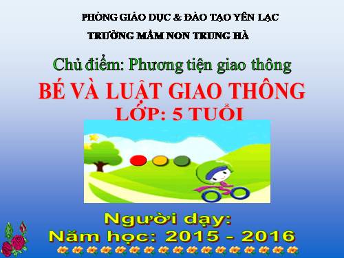 BE TÌM HIEU BIEN BAO GIAO THONG