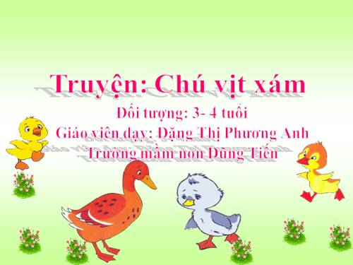 phát triển ngôn ngữ: truyện chú vịt xám