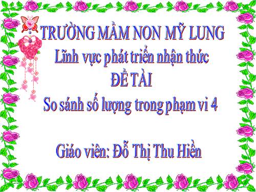 So sánh số lượng trong phạm vi 4