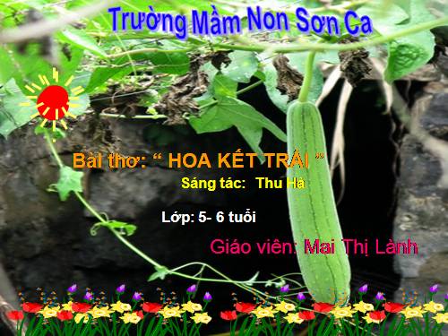 thơ: hoa kết trái