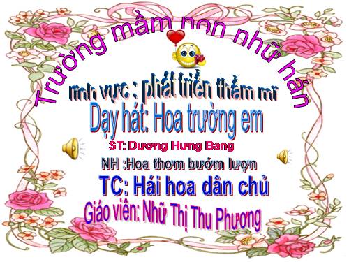 dạy hát hoa trường em