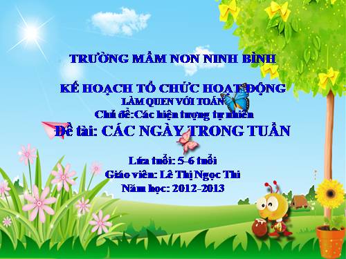 Các ngày trong tuần