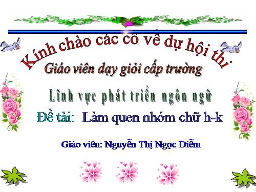 Làm quen chữ h-k