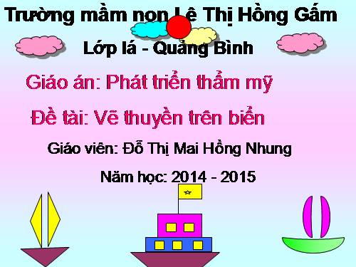 Tạo hình: vẽ thuyền trên biển