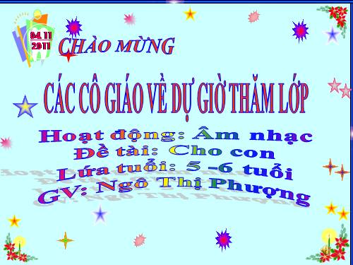 Âm nhạc: Cho con