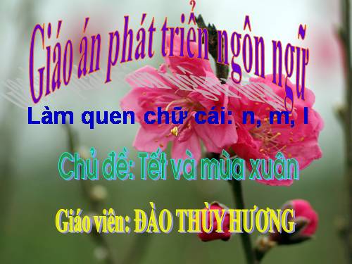 làm quen chữ cái l-m-n