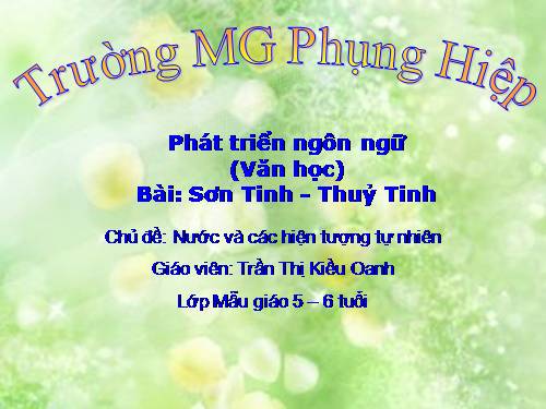 Chuyện Sơn Tinh Thủy Tinh