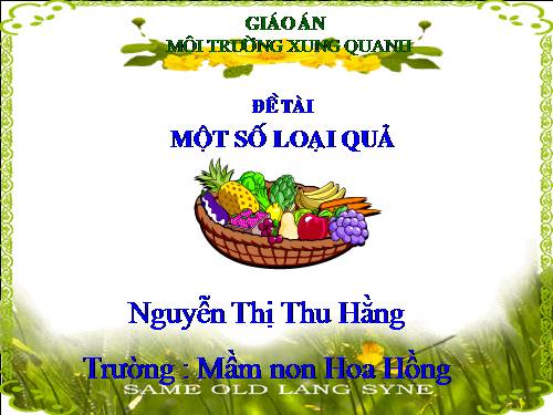 Bài giảng: Một số loại quả