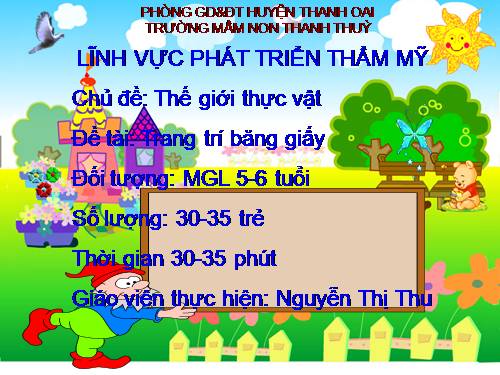 vẽ trang trí hoa lá trên băng giấy