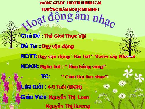 am nhạc chu de thực vật