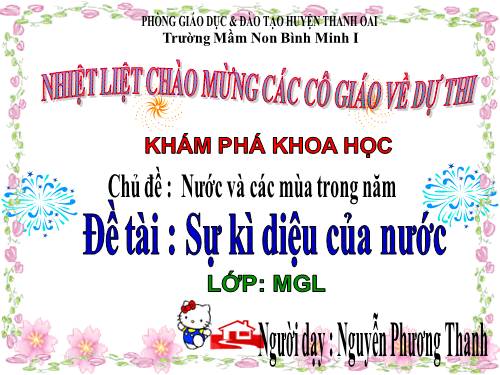 KPKH Sự kì diẹu của nước