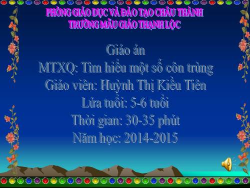 Tim hieu mot so loai con trung lop 5tuoi.Tiên