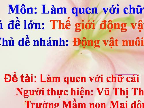 Bài giảng diện tử 5 tuổi: LqCC b, d, đ