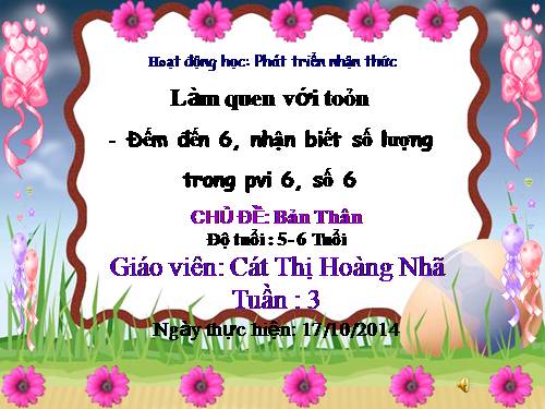 Làm quen với số 6