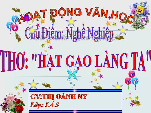 giao an van hoc "hat gao lang ta"