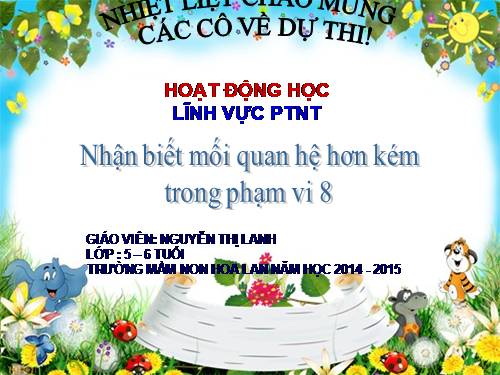 Nhận biết mối quan hệ hơn kém trong phạm vi 8