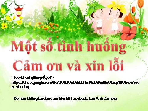 Nói lời cảm ơn và xin lỗi