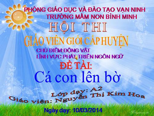 KC cá con lên bờ