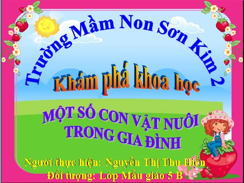 một số con vật nuôi trong gia đình