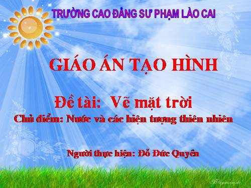 Tạo hình cháu vẽ ông mặt trời