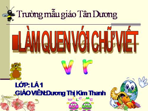 làm quen chữ v,r