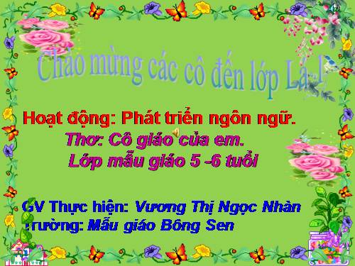 thơ cô giáo của em