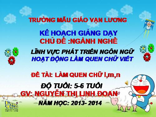 Làm quen chữ l, m, n