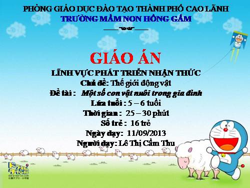 vật nuôi trong nhà - lớp lá