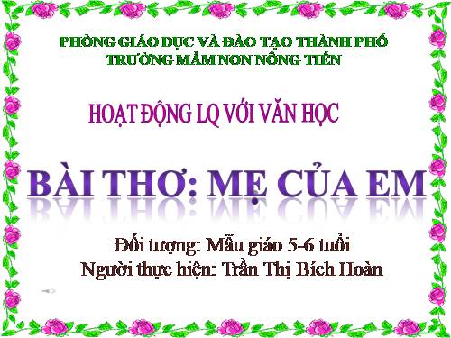 THƠ MẸ CỦA EM