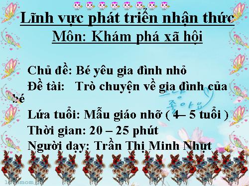 trò chuyện về gia đình của bé