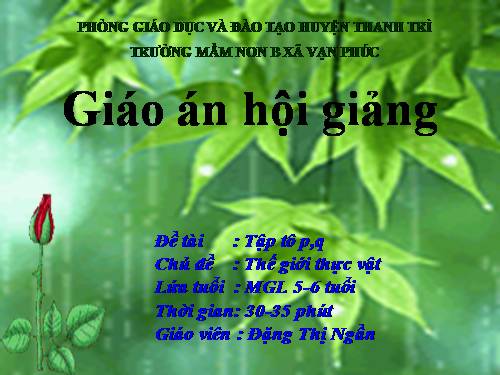 Lam Quen Chữ Cai Q,P