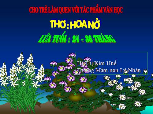 Thơ hoa nở