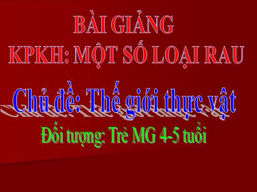 Bài giảng trình chiếu