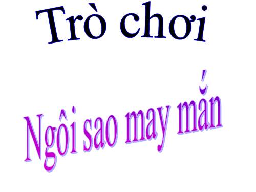 TRÒ CHƠI ÂM NHẠC