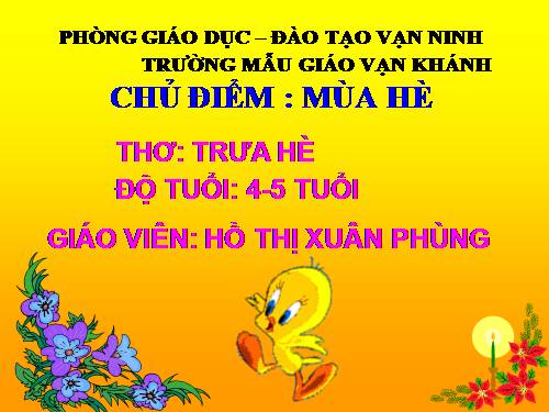 THƠ TRƯA HÈ