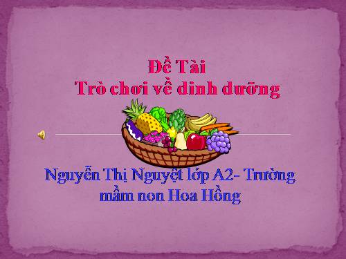 Trò chơi dinh dưỡng