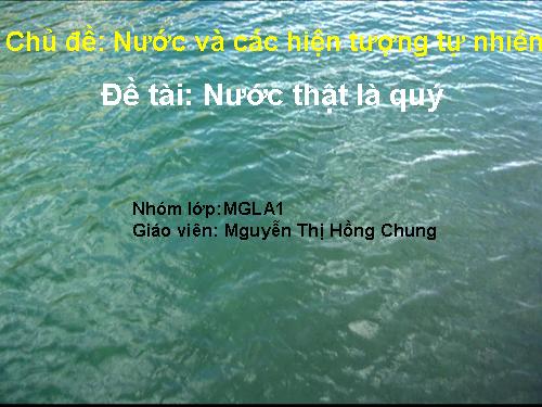 KPKH" nước thật là quí