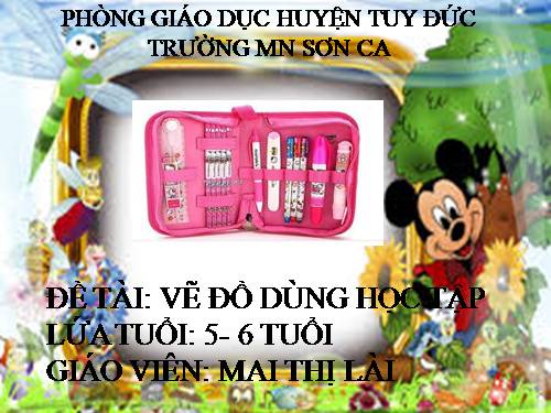 vẽ đồ dùng học tập